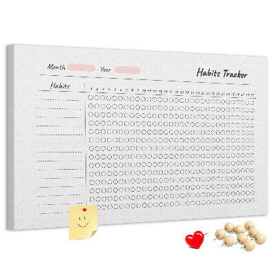 Cork display board Habit tracker