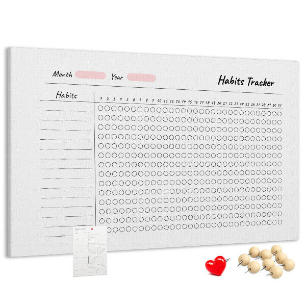 Cork display board Habit tracker