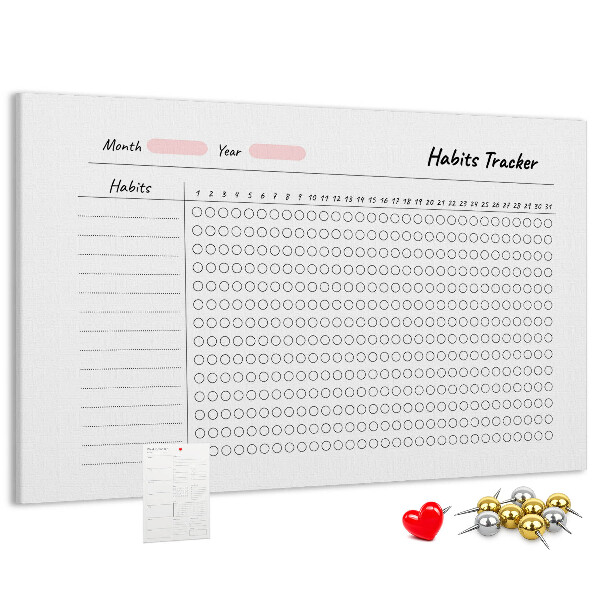 Cork display board Habit tracker