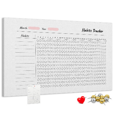 Cork display board Habit tracker