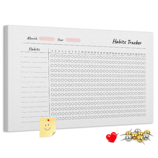 Cork display board Habit tracker