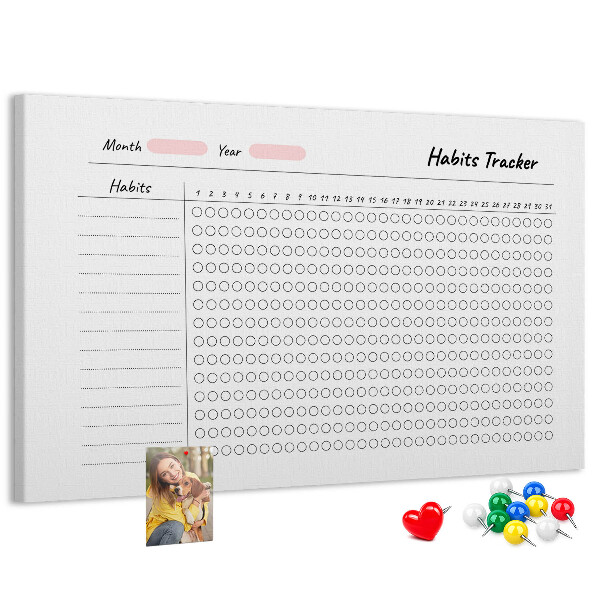 Cork display board Habit tracker