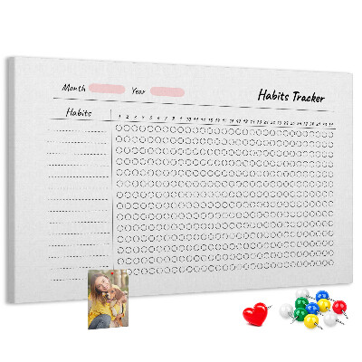 Cork display board Habit tracker