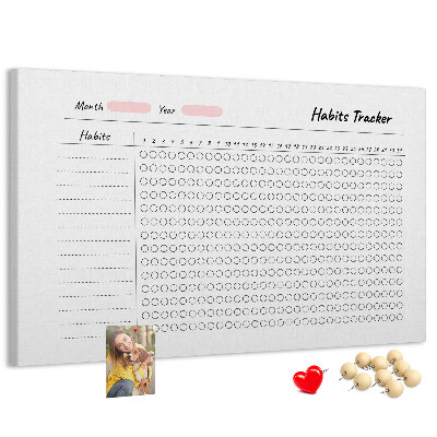 Cork display board Habit tracker