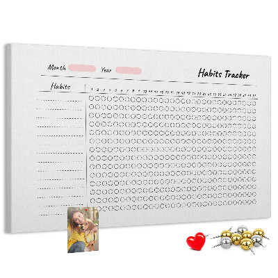 Cork display board Habit tracker