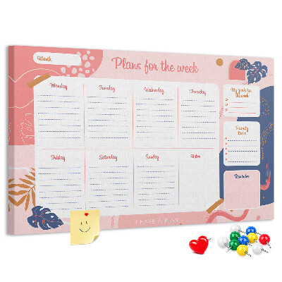 Cork board Weekly Planner