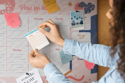 Cork board Weekly Planner