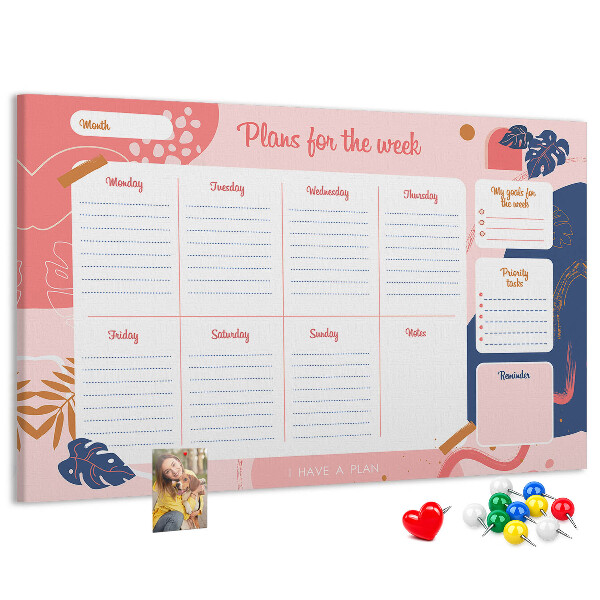 Cork board Weekly Planner