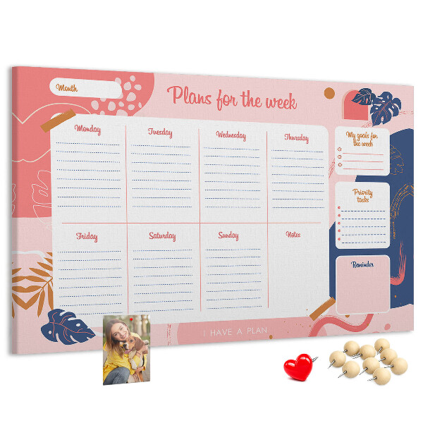 Cork board Weekly Planner