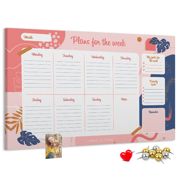 Cork board Weekly Planner