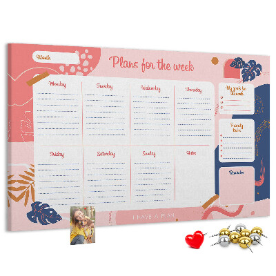 Cork board Weekly Planner