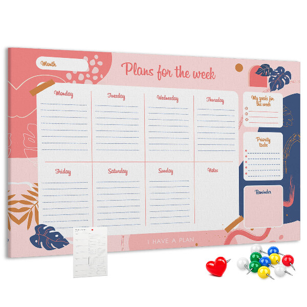 Cork board Weekly Planner