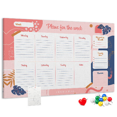 Cork board Weekly Planner