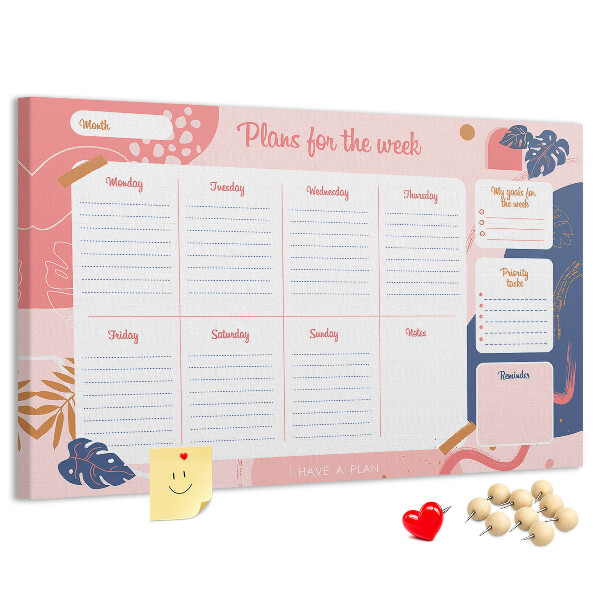 Cork board Weekly Planner