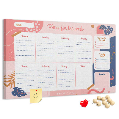 Cork board Weekly Planner