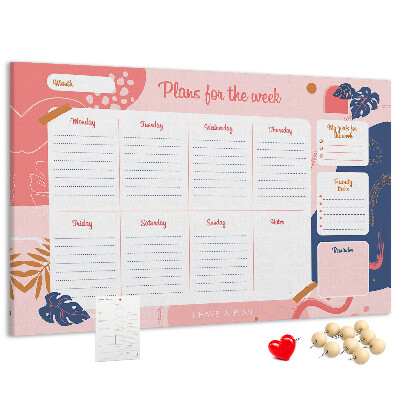 Cork board Weekly Planner