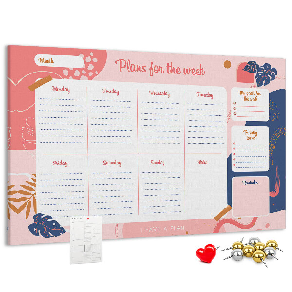 Cork board Weekly Planner