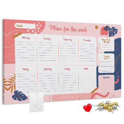 Cork board Weekly Planner