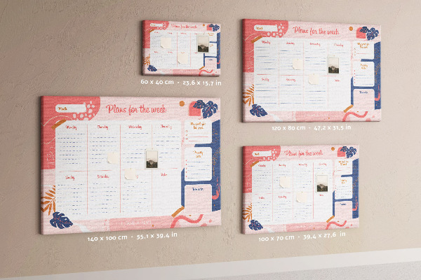 Cork board Weekly Planner