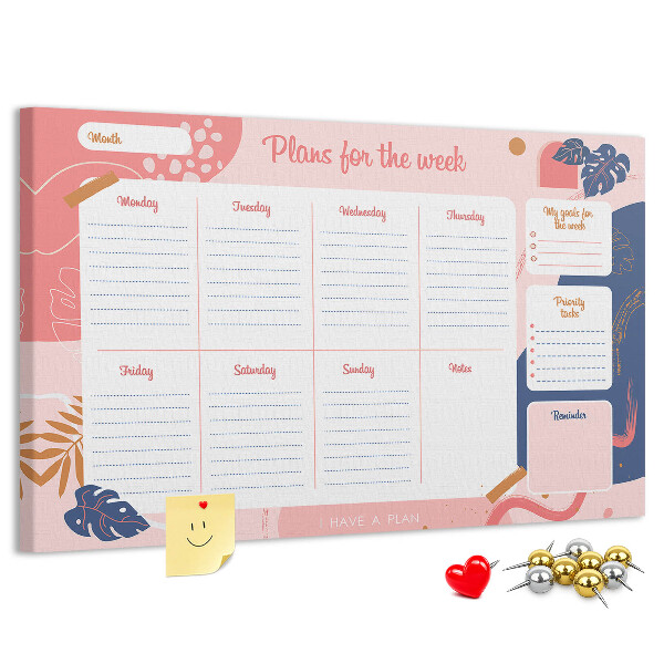 Cork board Weekly Planner