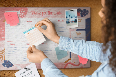 Cork board Weekly Planner