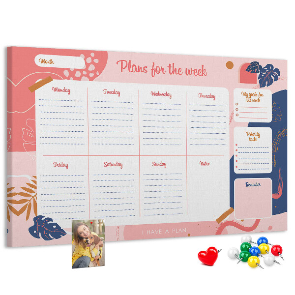 Cork board Weekly Planner