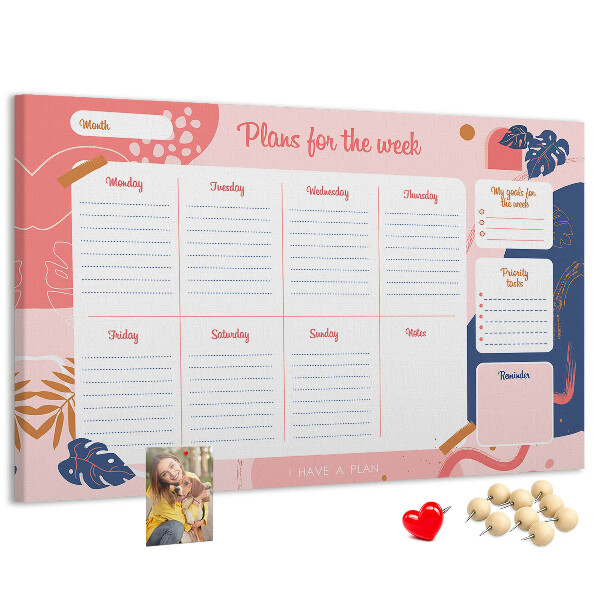 Cork board Weekly Planner