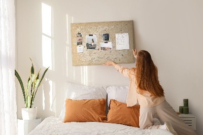 Cork memo board Vintage world map