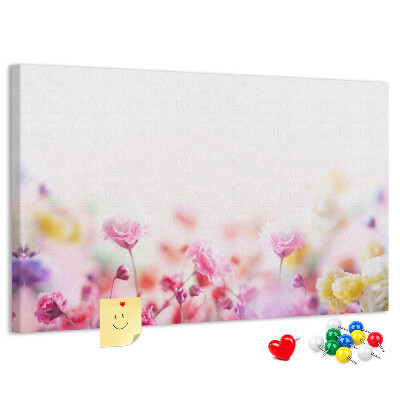 Cork display board Flowers in the meadow
