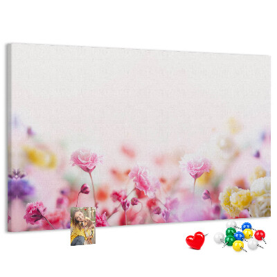 Cork display board Flowers in the meadow