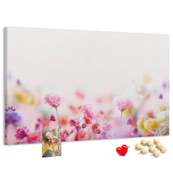 Cork display board Flowers in the meadow
