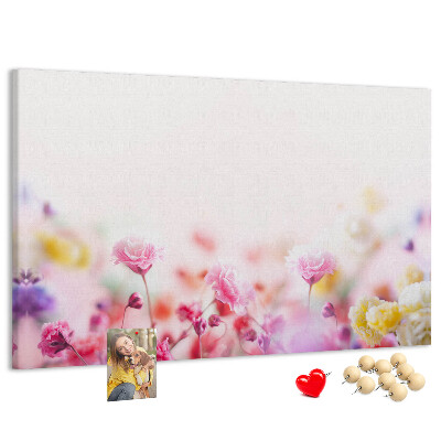 Cork display board Flowers in the meadow