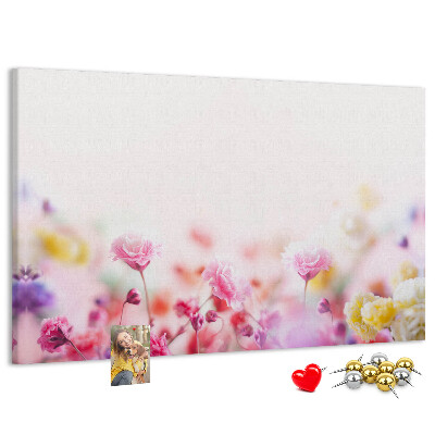 Cork display board Flowers in the meadow