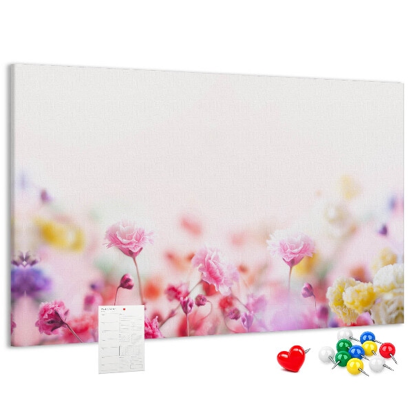 Cork display board Flowers in the meadow