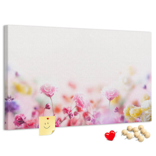 Cork display board Flowers in the meadow