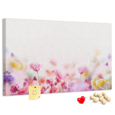 Cork display board Flowers in the meadow