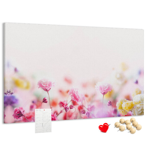 Cork display board Flowers in the meadow