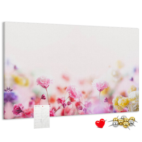 Cork display board Flowers in the meadow