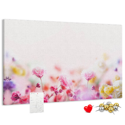 Cork display board Flowers in the meadow