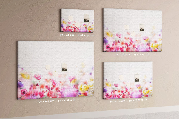 Cork display board Flowers in the meadow