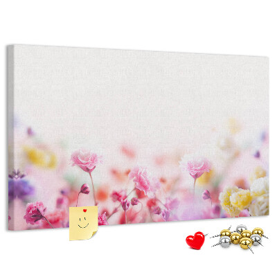 Cork display board Flowers in the meadow