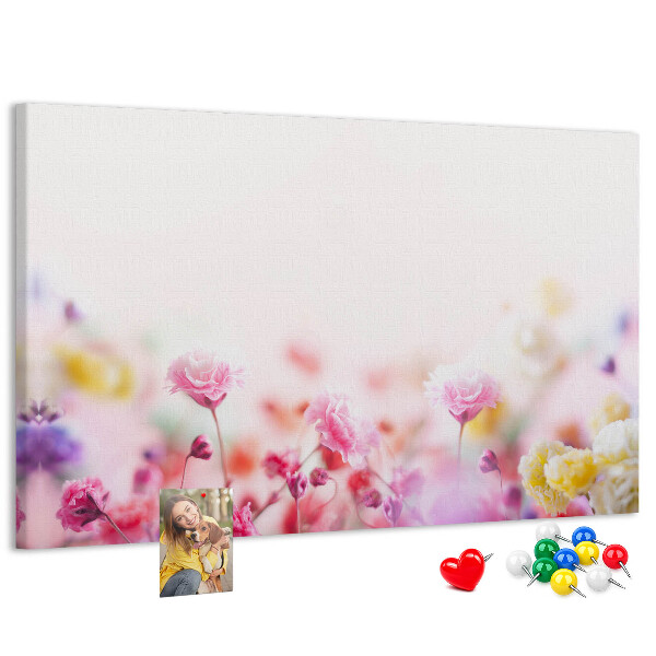 Cork display board Flowers in the meadow