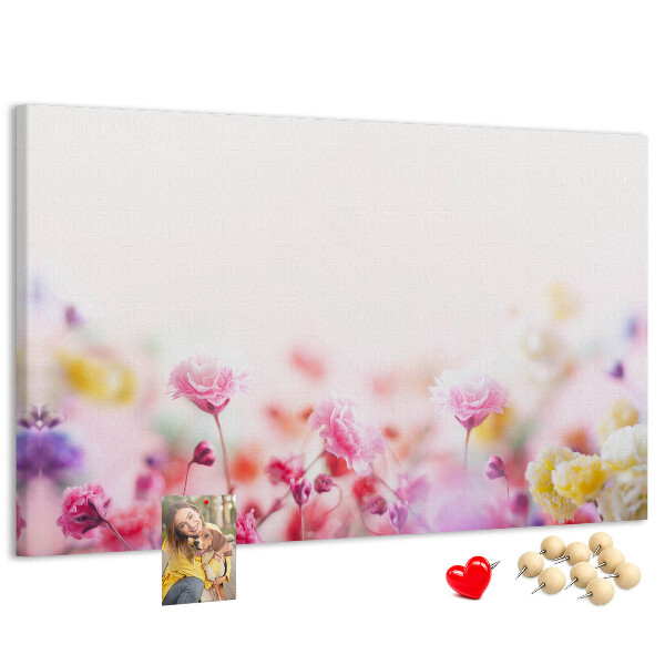 Cork display board Flowers in the meadow
