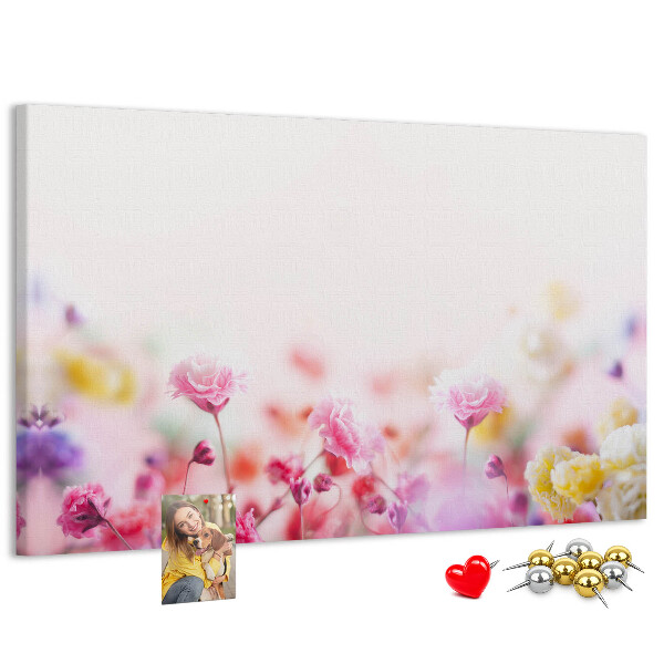 Cork display board Flowers in the meadow