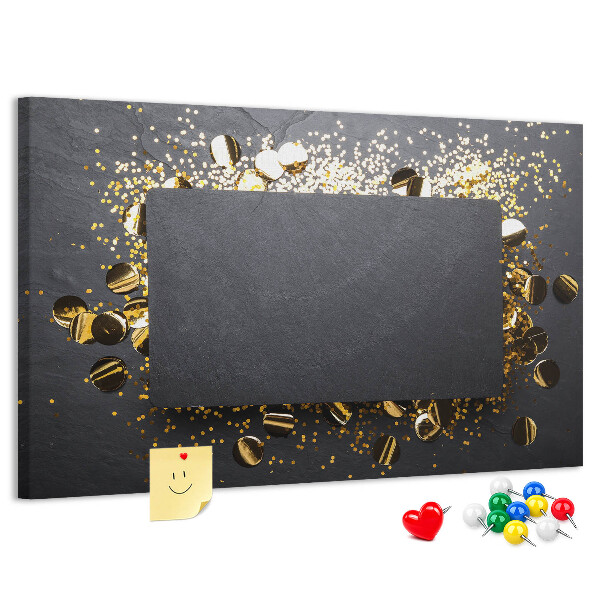 gold confetti design