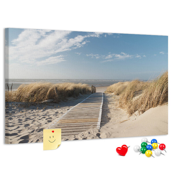Cork board Beach view