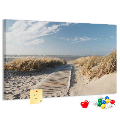 Cork board Beach view