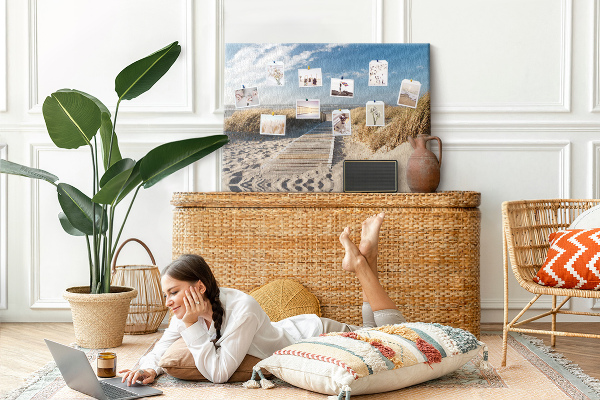 Cork board Beach view