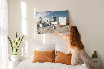 Cork board Beach view