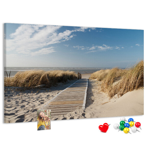 Cork board Beach view
